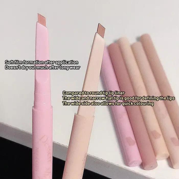 Rouges à lèvres contour longue durée, stylo doublure, antiadhésif, imperméable, velours lisse, crayon vepliner, nude, rose, maquillage teinte Jules, 256