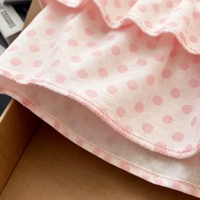 Jupe à pois rose style Harajuku douce et fraîche