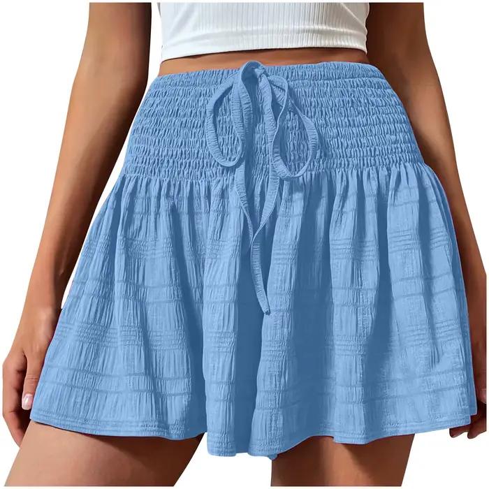 Jupe-short décontractée taille haute pour femme