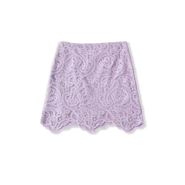 Jupe française Vintage en dentelle pour femmes