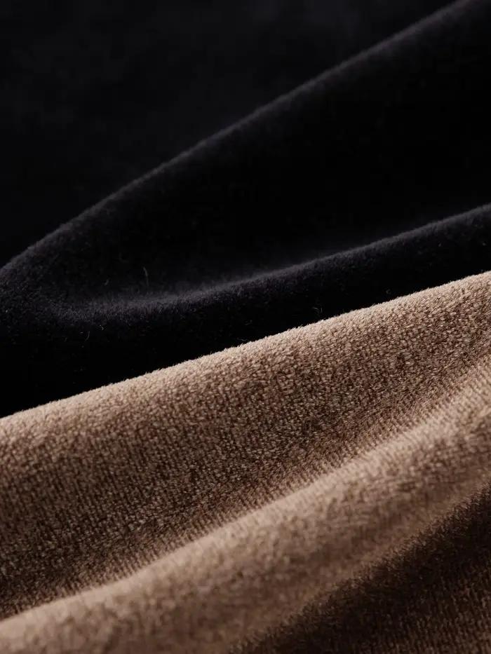 ZIQIAO Style français noir velours a-ligne jupe Midi pour les femmes 2025 automne hiver nouveau haut de gamme sens ourlet Long Semi-jupe élégante