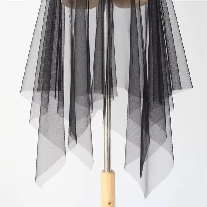 Noir blanc longue Tulle dentelle maille jupe femmes jupon sous-jupe été coréen irrégulière couvrir