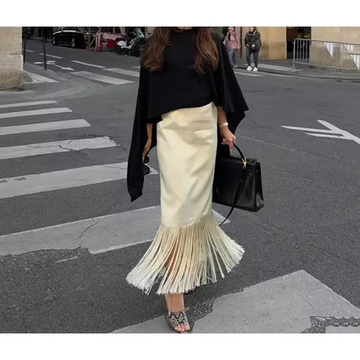 Jupe à franges pour femmes printemps/été 2026