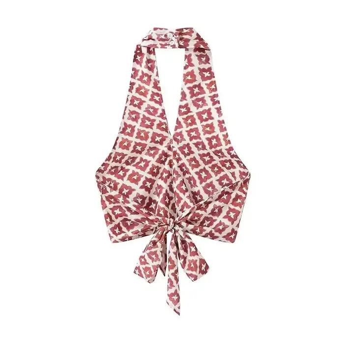 Ensemble jupe et haut imprimé tendance été pour femme