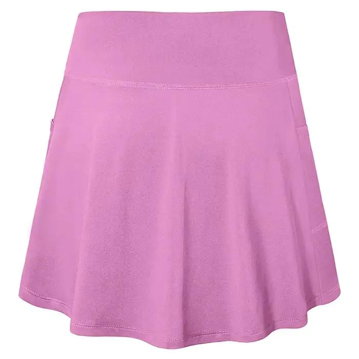 Jupe-court de Tennis pour Femmes avec Short Intérieur, Polyestère, Taille Haute Élastique, Idéale pour le Tennis, Golf, Natation et Loisirs Extérieurs