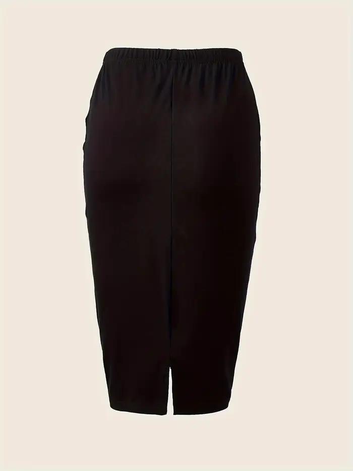 Jupe froncée élégante taille haute avec évent arrière pour femme – Parfaite pour la mode printemps et été