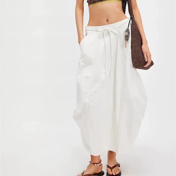 Jupe longue de Parachute Cargo Y2k pour femmes