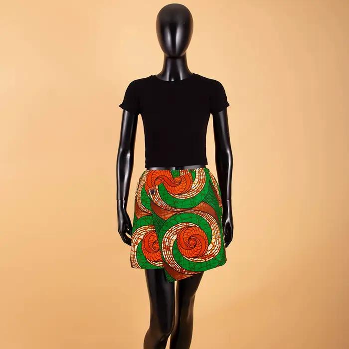 Mini jupes courtes imprimées africaines pour femmes