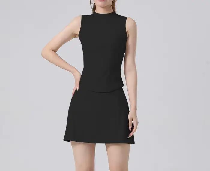 Jupe de tennis pour femme élégante et décontractée polyester coupe haute mini été printemps activité sportive bureau occasions multiples