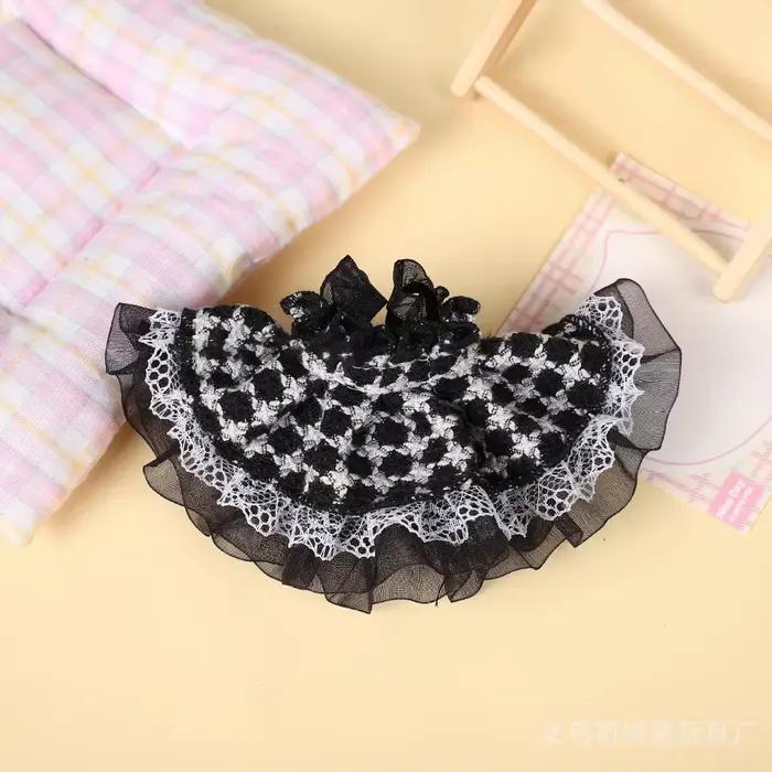 Jupe en dentelle mignonne pour enfants, accessoires de beurre de coton, jupe à bretelles en peluche, habillage de bricolage, cadeau de jouets pour enfants, 10cm-15cm