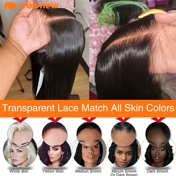 Perruques de cheveux humains droites HD perruque de dentelle 13x6 perruques de cheveux humains droite 13x4 perruques frontales de dentelle cheveux humains 100% cheveux humains pré plumés