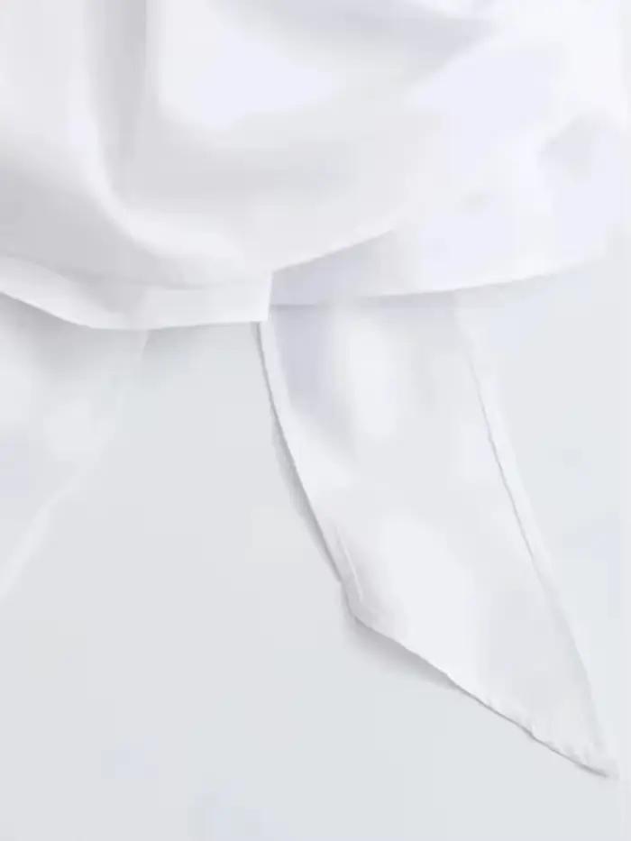 Chemisiers kimono à manches longues pour femmes avec nœud papillon, bouton avant, chemises féminines, hauts chics, à la mode