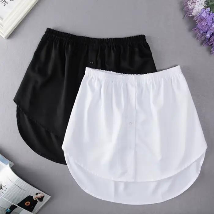 Sous-jupe détachable pour femmes, fausse chemise, jupe irrégulière, chemisier à queue, extension en coton, faux ourlet, Mini jupe, faux ourlet, 6 tailles