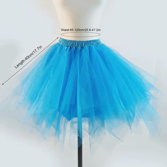 Jupe pour adulte en tulle léger et doux avec taille élastique