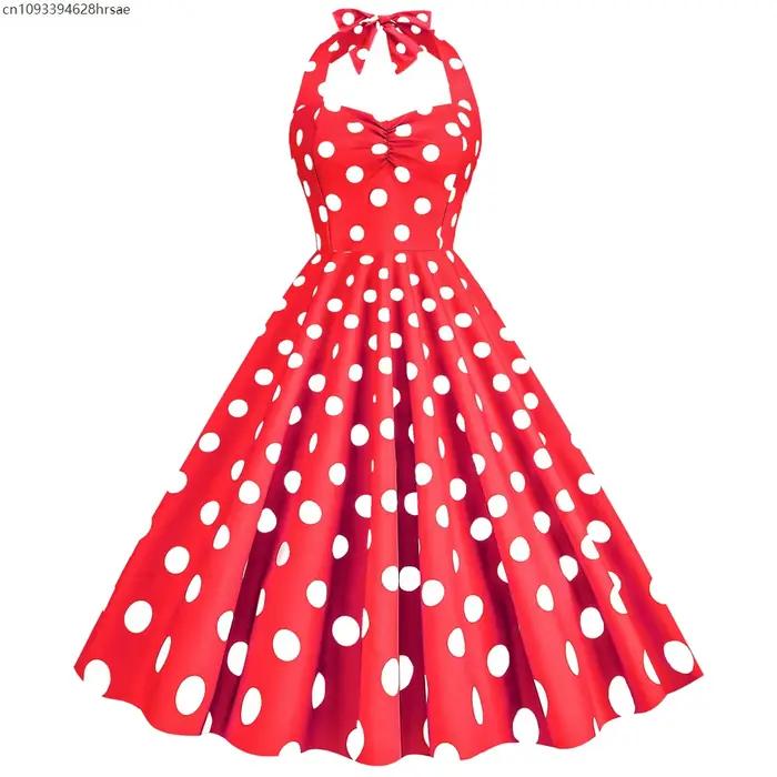 Robe vintage sans manches pour femmes des années 50 et 60