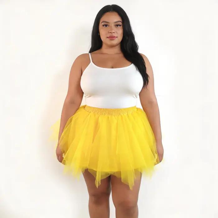Jupe pour adulte en tulle léger et doux avec taille élastique