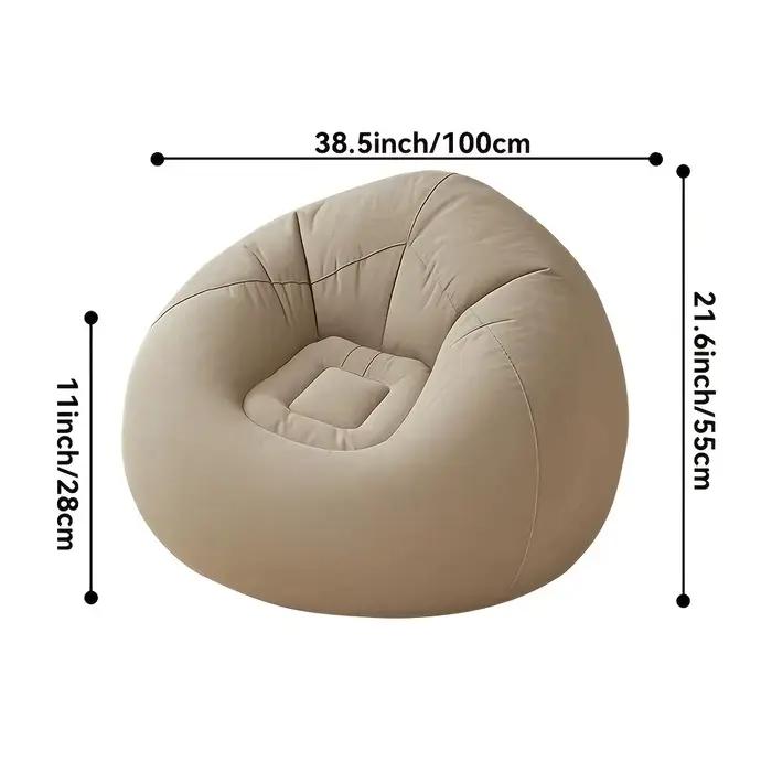 Chaise longue gonflable d'extérieur, durable, en polypropylène, avec pompe à air, pliable, gonflage rapide, siège confortable pour terrasses, plages, voyages