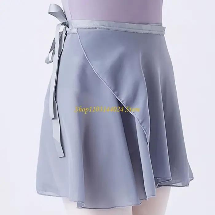 N5KE – jupe portefeuille Ballet en mousseline soie pour femmes