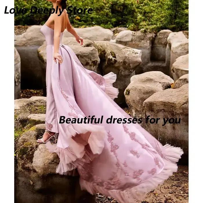 Robe de Soirée Personnalisée en Dentelle, Tenue Élégante Sans Bretelles, à Paillettes, Dos aux, pour Bal de Promo