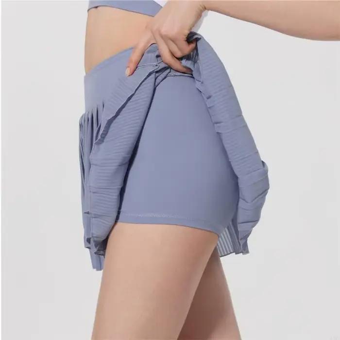 Jupe Tennis pour Femmes avec Short Intégré, Robe Athlétique Plissée Taille Extensible, Pour Golf, Fitness, Entraînement, Mode Streetwear Occasions Spéciales