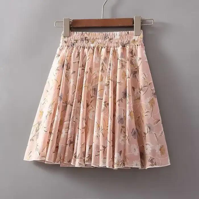 Vêtements dentelle Midi jupe florale femme rose jupes de plage