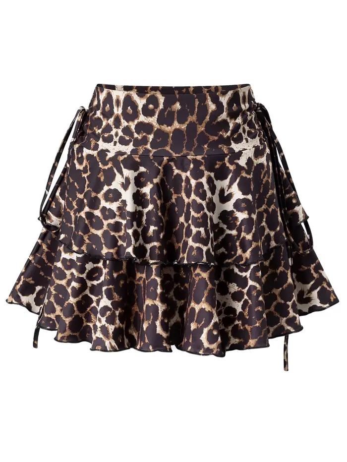 Nouvelle jupe imprimée léopard pour femme