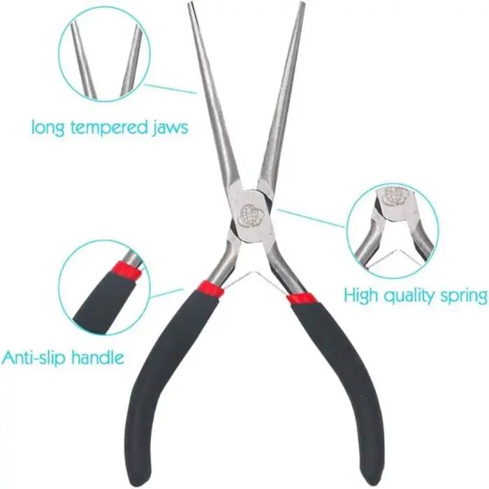 Pince multifonctionnelle robuste à bec long pour le bricolage, la fabrication de bijoux et l'artisanat