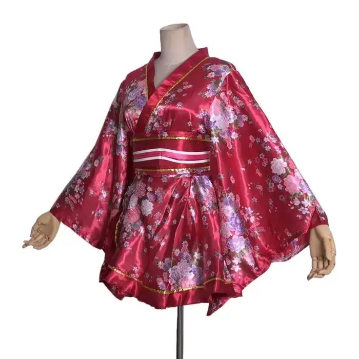 Kimono court pour femmes, style japonais, imprimé, Yukata amélioré, costume de scène, cosplay
