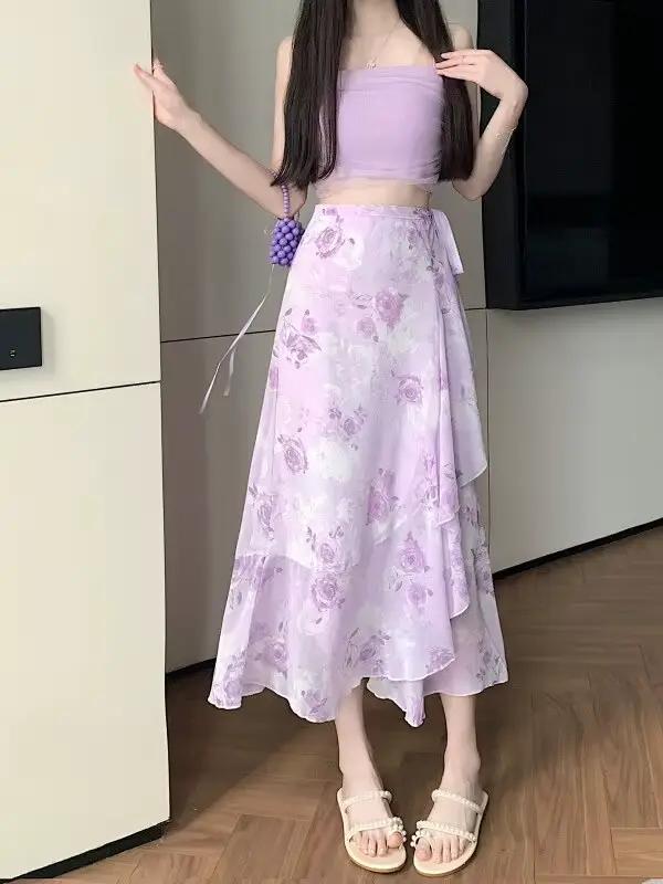 Jupe florale à volants originale de l'atelier Jia Shu