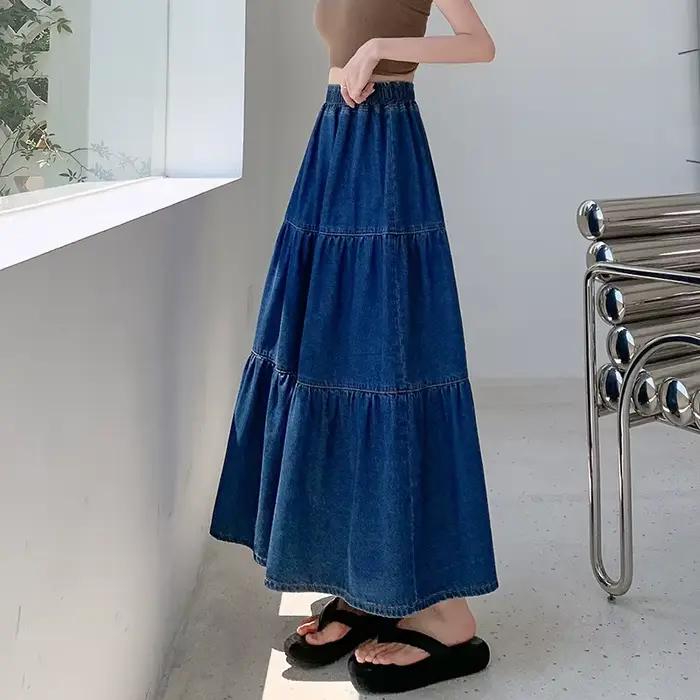 Jupe en jean pour femme, taille élastique, collection automne 2026