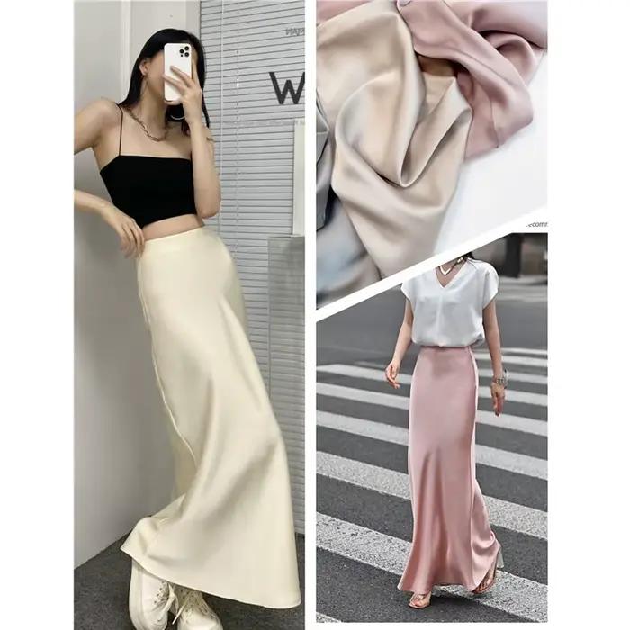 Jupe Chic en Satin d'acide acétique pour femmes