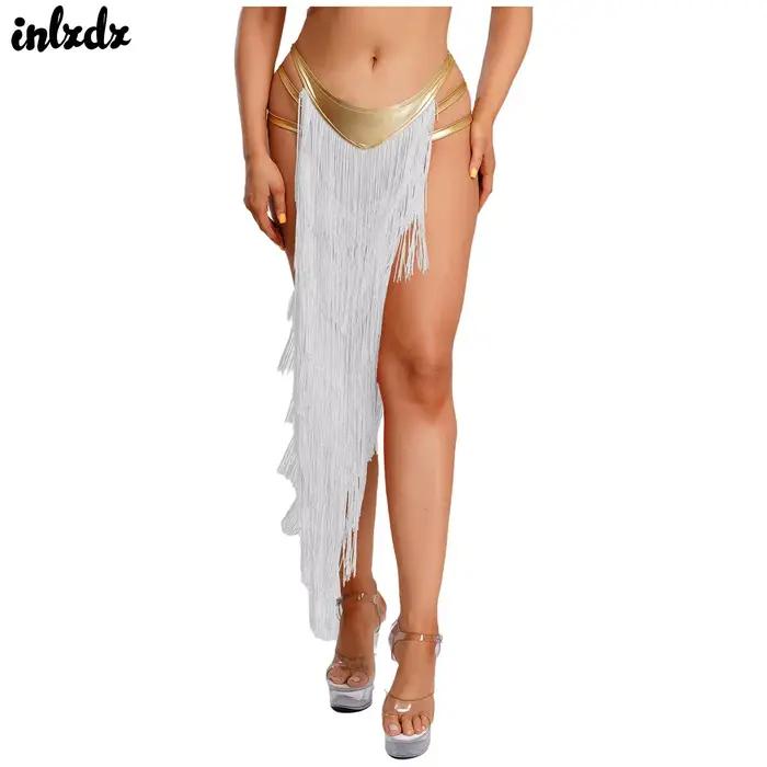 Jupe à franges de danse du ventre indienne pour femmes