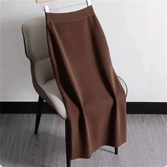 Jupe crayon tricotée surdimensionnée pour femme