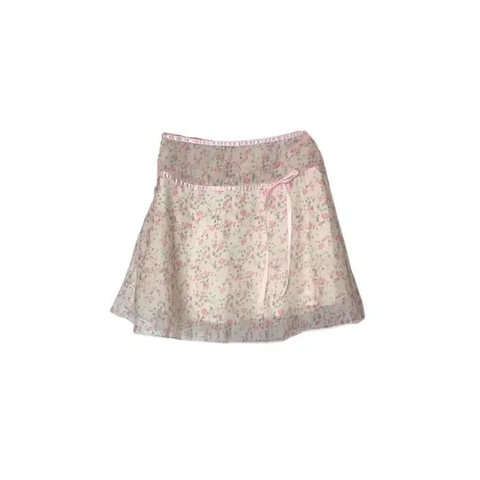 Jupe florale rose douce et élégante pour femme