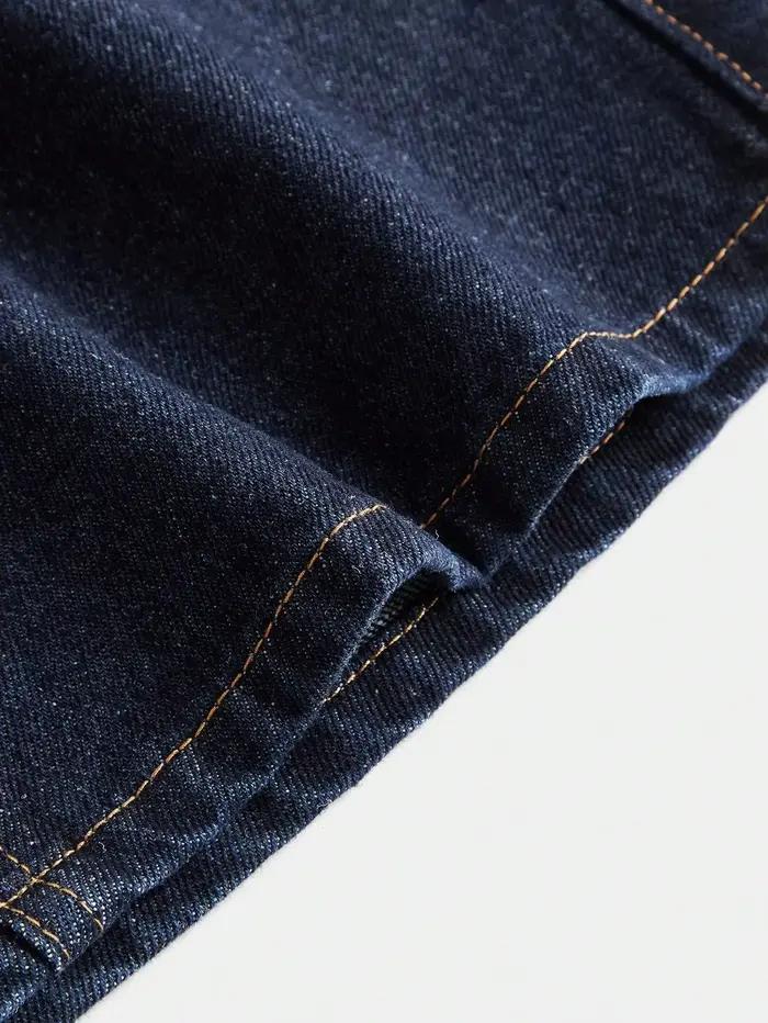 Nouvelle jupe en jean bleu marine taille haute pour femmes, été