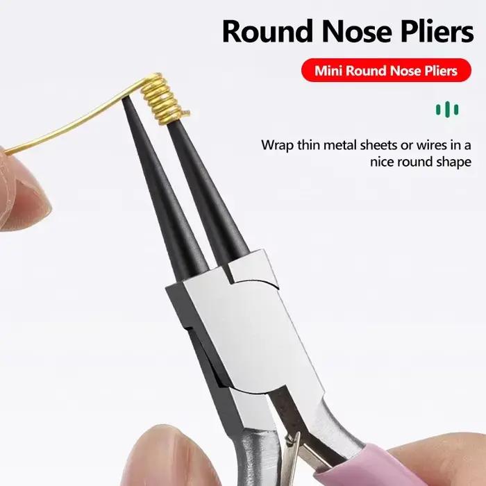 Kit d'outils et d'équipement de pince à bijoux, pince à fil de coupe antarctique ronde longue, accessoires d'outils exécutifs de bijoux de bricolage, 8 styles