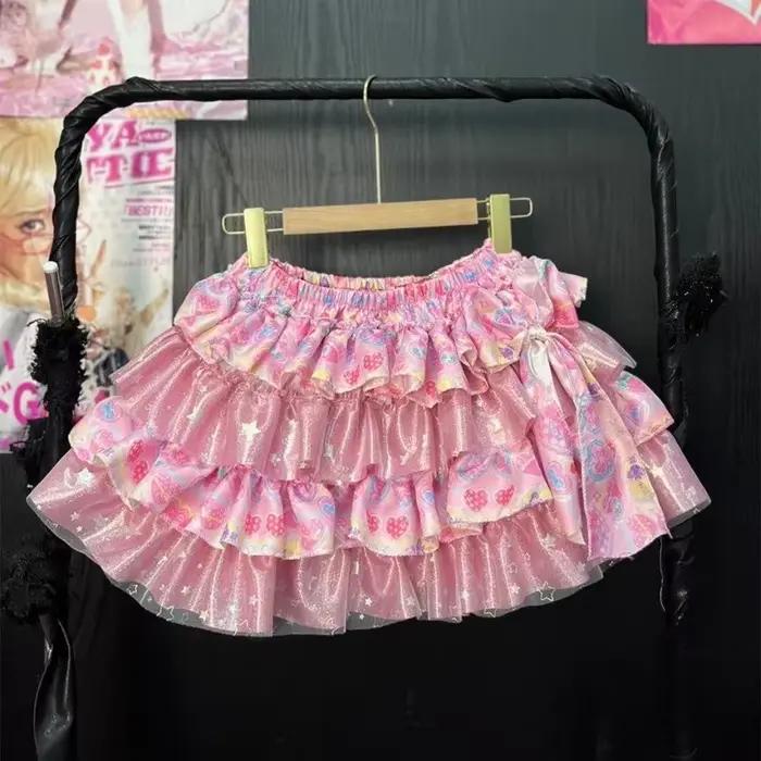 Mini jupe d'été Style Lolita japonais Kawaii pour femmes
