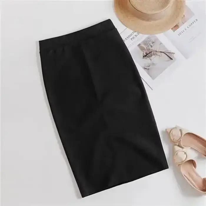 Jupes de bureau blanches taille haute tendance pour femmes 2026