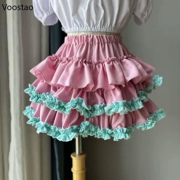 Jupes gothiques japonaises Sweet Kawaii Lolita Cake pour femmes
