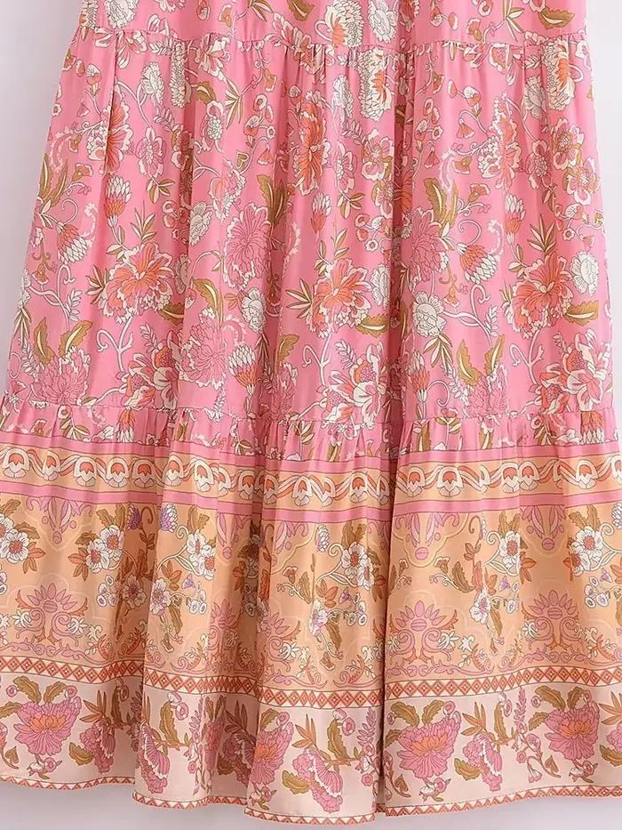 Jupe de plage bohème à imprimé floral pour femme