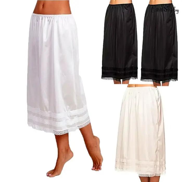 Sous-jupe en dentelle et polyester hirigin pour femmes élégance et confort sous robe longue sécurité occassions spéciales