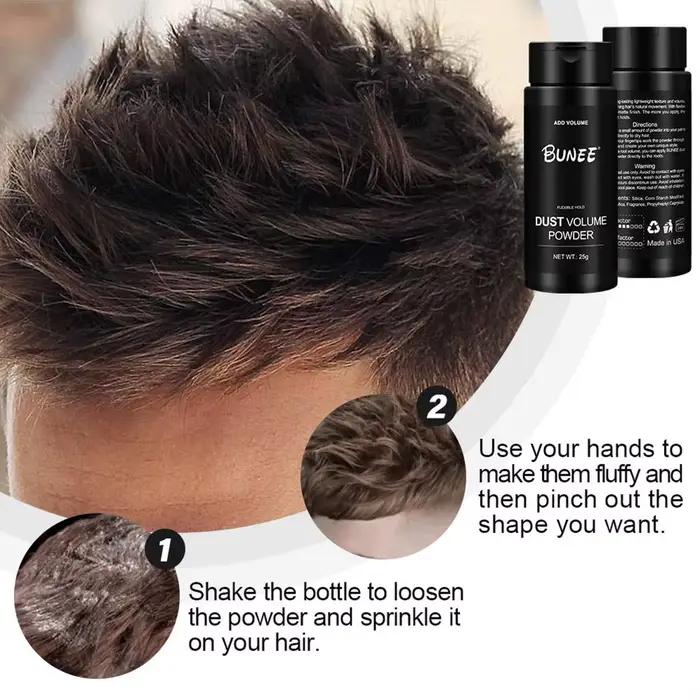 Poudre coiffante longue durée pour hommes et femmes, contrôle de l'huile, cheveux moelleux, augmentation instantanée du volume des cheveux