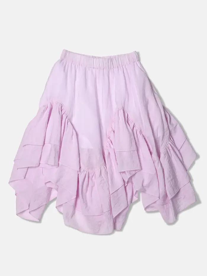 Jupe décontractée rose d'été originale imakokoni pour femme