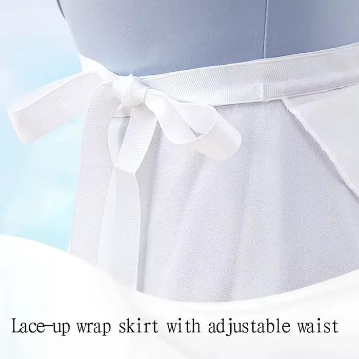 Jupe de ballet pour femmes jupe de danse en mousseline de soie noire jupe portefeuille de danse pour filles jupe semi-opaque jupe de danse jupe de ballerine cravate réglable