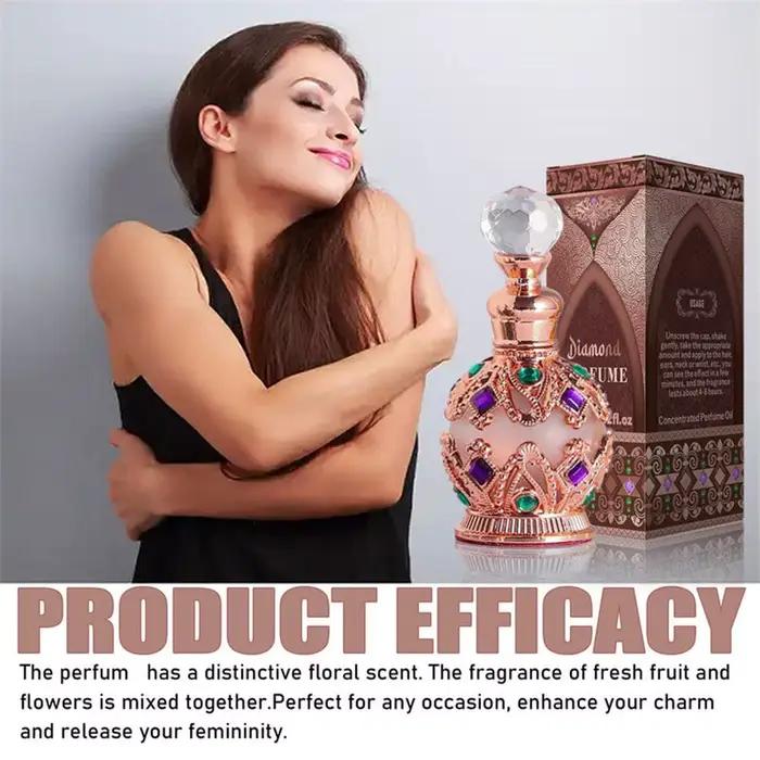 Parfum arabe exotique pour femmes, enchanteur bouquet floral avec rose, jasmin et vanille, parfum infusé aux phéromones longue durée