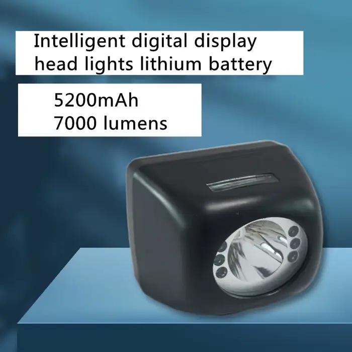 Lampe minière phares bateau lumière lampe de pêche affichage numérique Intelligent 5200 mah batterie au Lithium Super lumineux 7000 Lumens Led