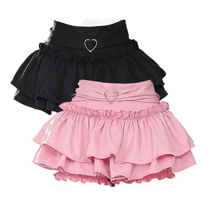 Mini jupe Lolita douce Kawaii pour femmes