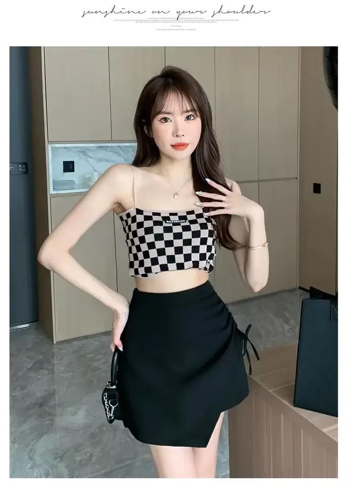 Fanceey nouvelle jupe taille haute pour femmes minceur