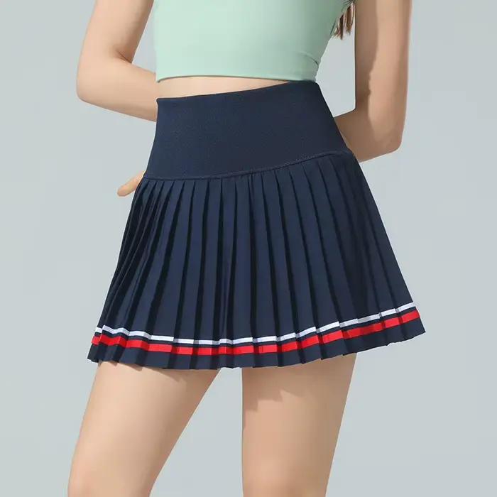 Jupe plissée de tennis pour femme, séchage rapide, anti-frottement, avec poche intérieure, pour le golf, la course, l'entraînement et les loisirs
