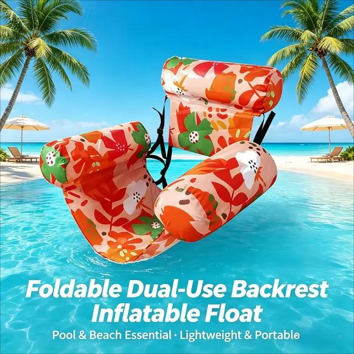 Chaise de piscine gonflable pour adulte, flotteur de relaxation pour lac, plage, jardin, fête, été, détente aquatique